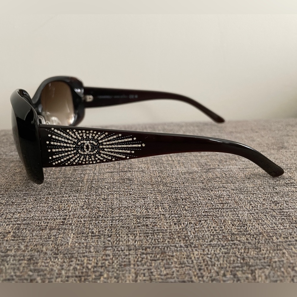 Chanel Sunglasses with Rhinestone CC Pattern - Picture 3 of 9